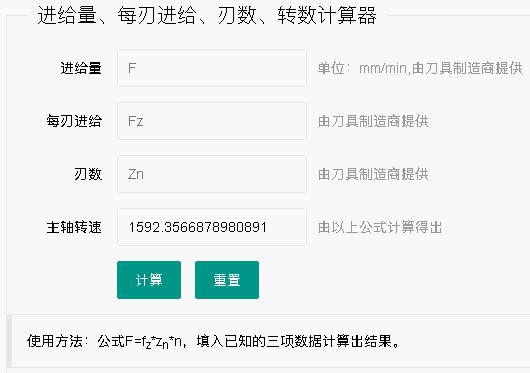 快速計(jì)算切削速度、進(jìn)給量、每刃進(jìn)給、刃數(shù)、主軸轉(zhuǎn)數(shù)